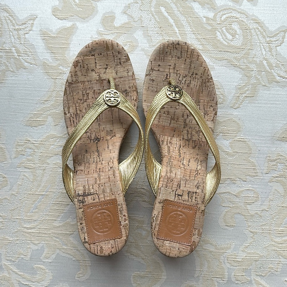 Tory Burch Suzy Cork Wedge Thongs Sandals